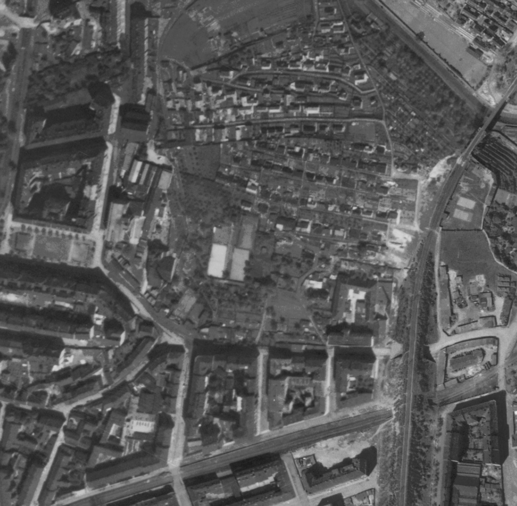 nouzova-kolonie-na-kotlasce-letecky-snimek-1945