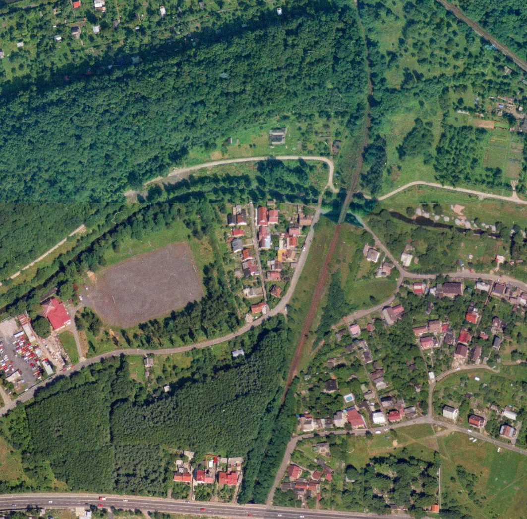 nouzova-kolonie-pred-mostem-letecky-snimek-1996
