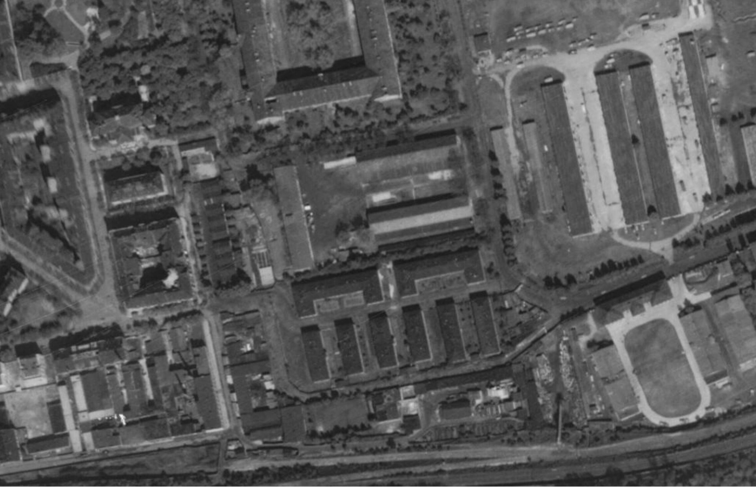 nouzova-kolonie-invalidovna-letecky-snimek-1945