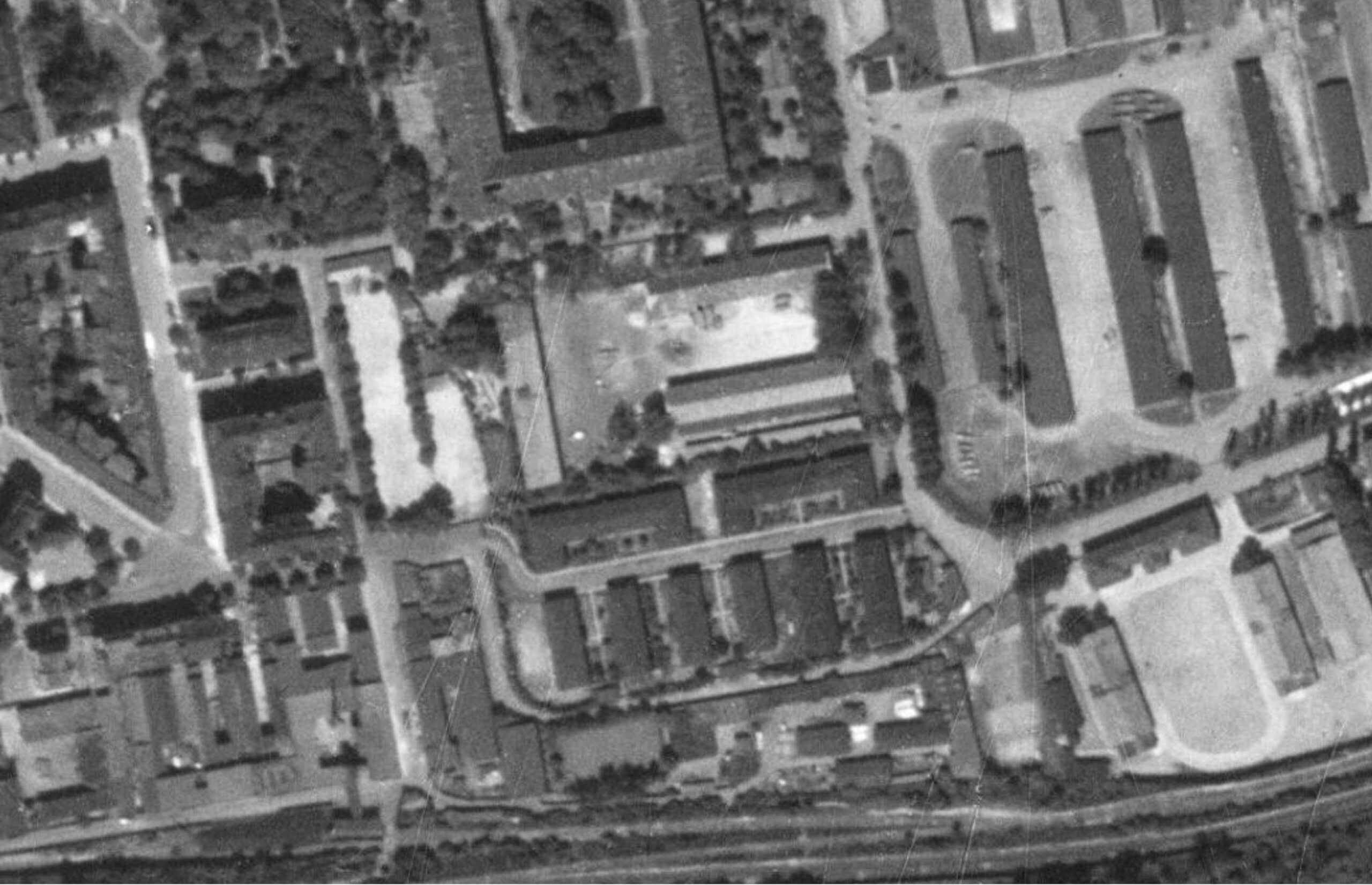 nouzova-kolonie-invalidovna-letecky-snimek-1953