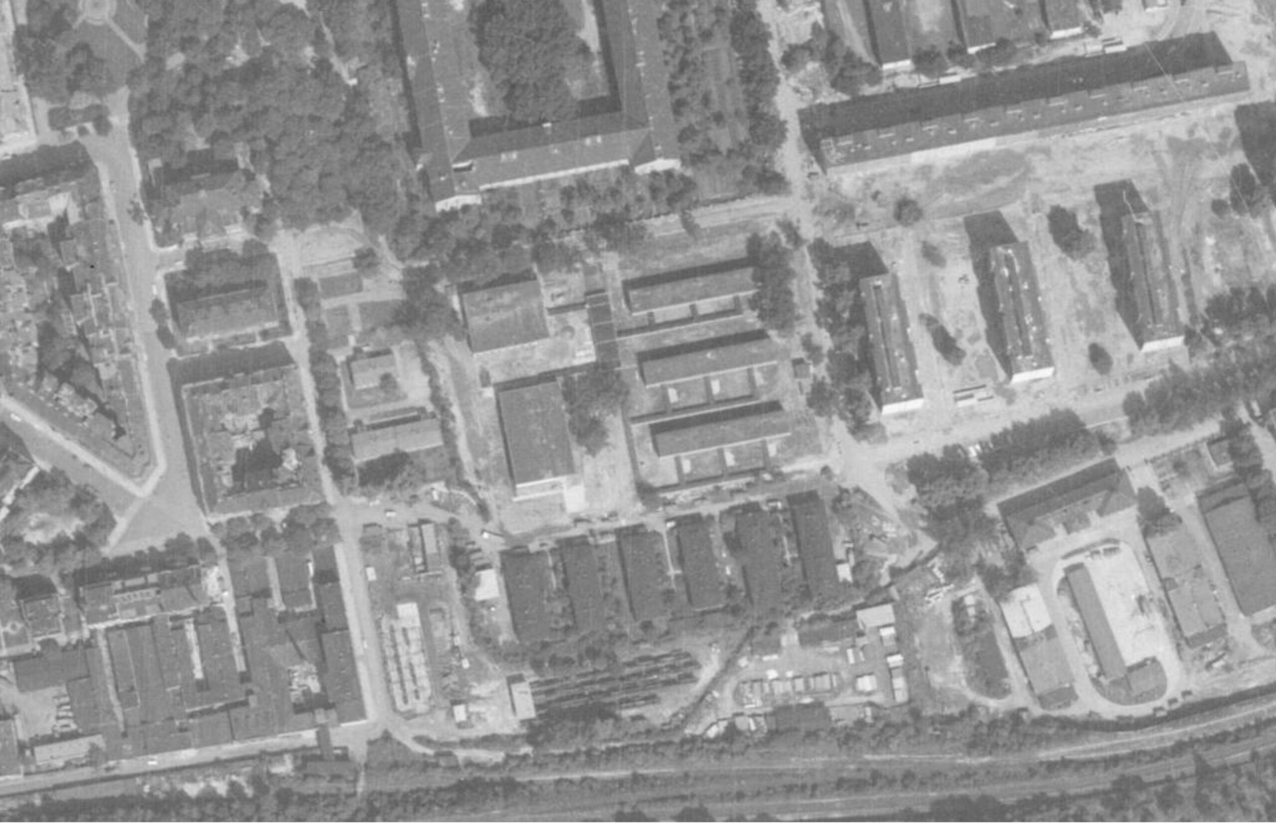 nouzova-kolonie-invalidovna-letecky-snimek-1966