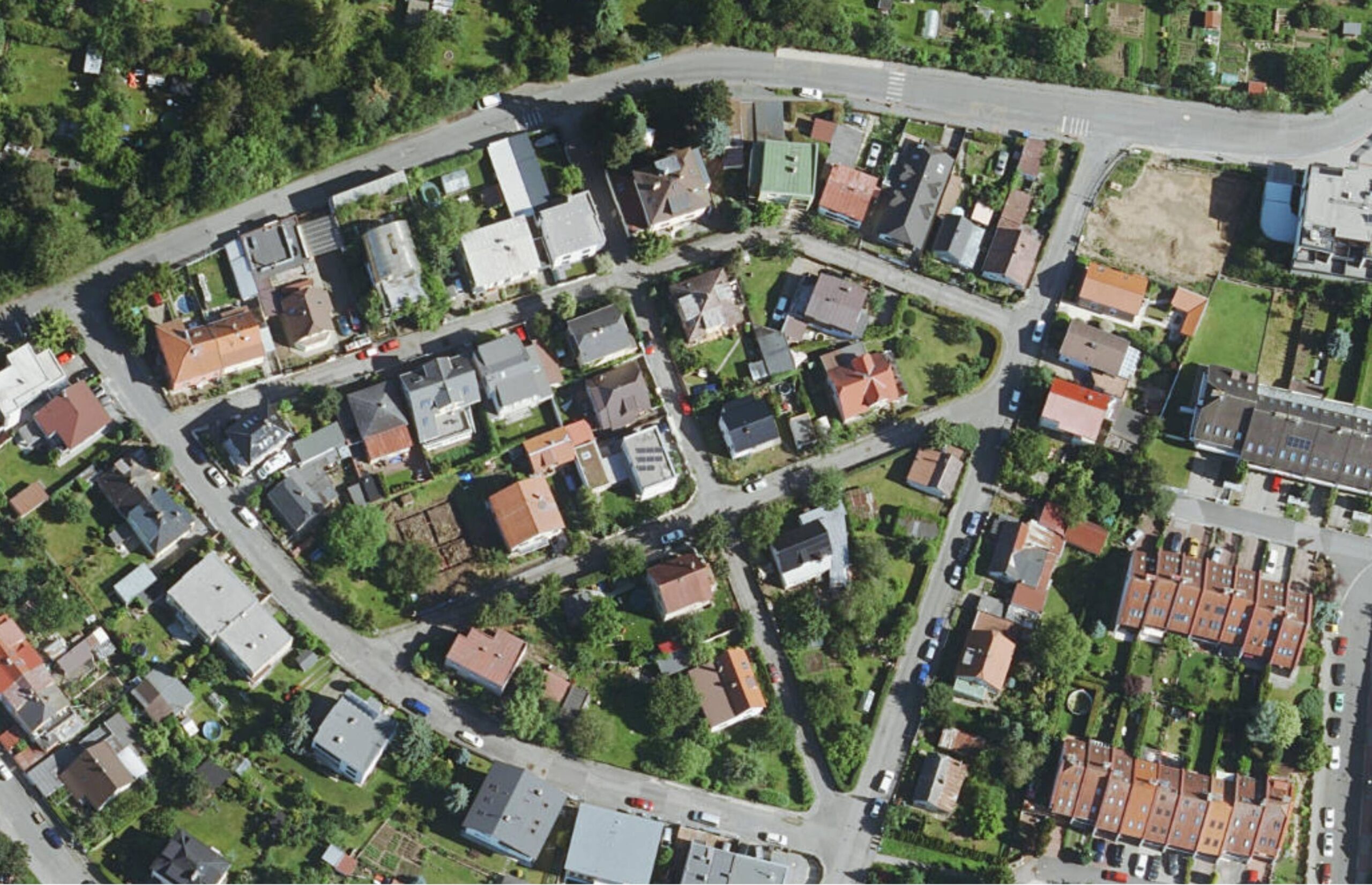 Rok 2024, většina původních domků zanikla nebo je přestavěna